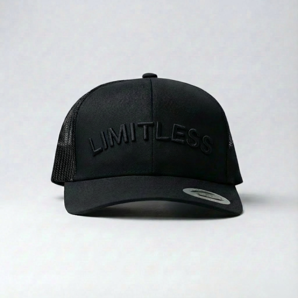 LIMITLESS | TRUCKER | BLACK ON BLACK