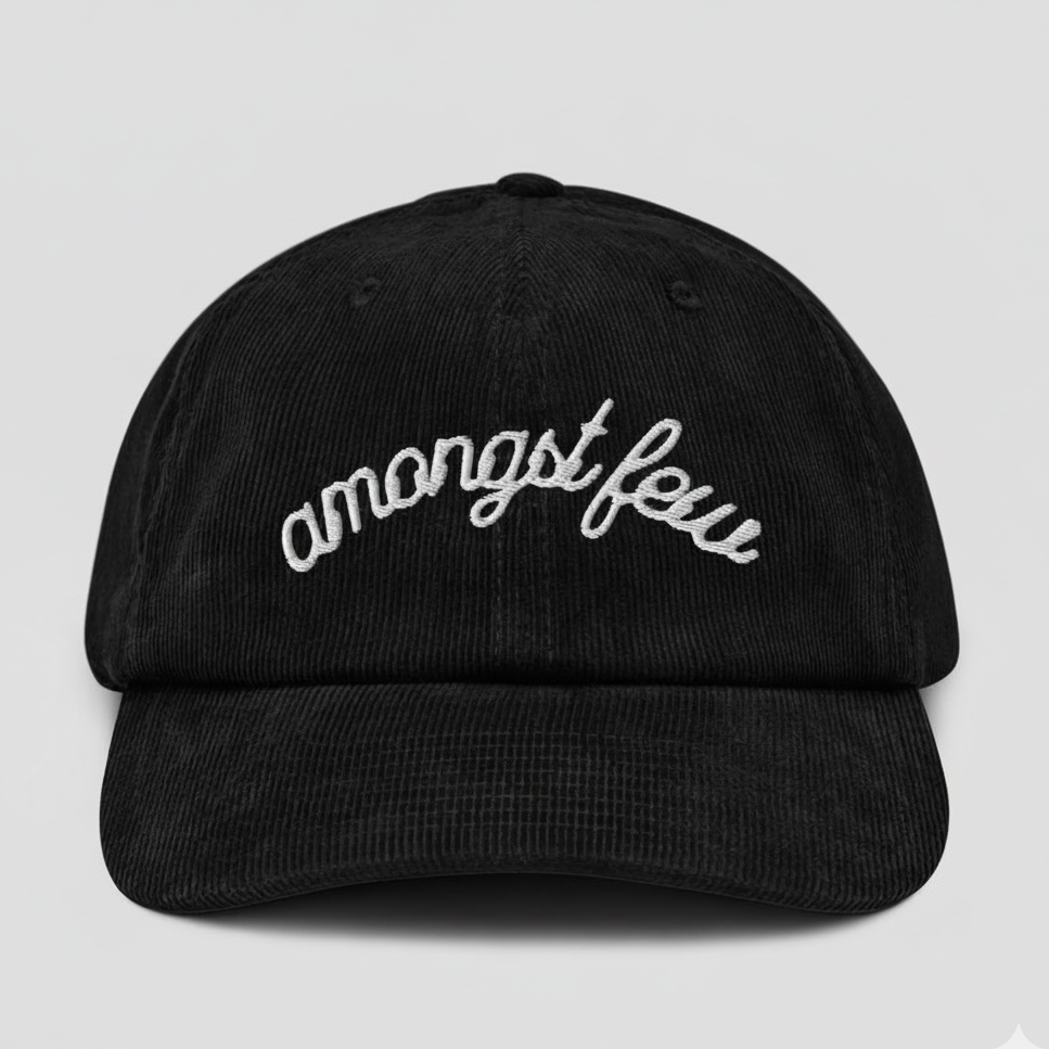 AMONGST FEW | CORDUROY CAP | BLACK
